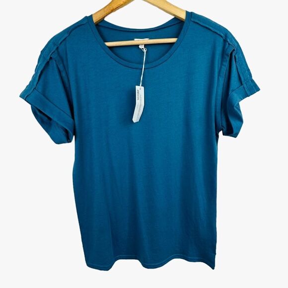 Tavik Solid Blue Lightweight Short Sleeve Scoop Neck Tee NWT XS - Picture 1 of 5